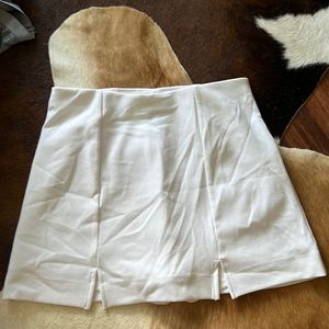 White mini skort